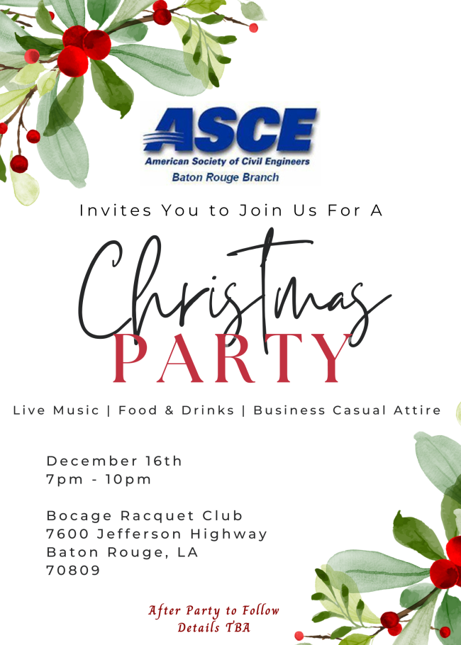 2022 ASCE Christmas Party Save The Date